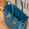 爱马仕 Birkin 30cm 伊滋密迩蓝 金扣 尼罗 雾面 两点 鳄鱼皮 全手工