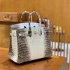 爱马仕 Birkin 25cm 喜马拉雅 一级尼罗鳄鱼皮 特级皮 原版蜜蜡线 顶级手工缝制