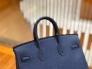 爱马仕 Birkin 25cm 玛瑙蓝 明蓝色 Togo小牛皮 银扣 原版蜜蜡线 顶级手工缝制