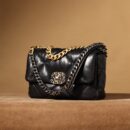 Chanel 19Bag系列小羊皮口盖包黑色XS免检版