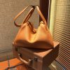 爱马仕 Lindy琳迪包 经典橙 德国进口togo牛皮 全手工缝制 银扣 30cm
