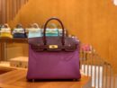 爱马仕 Birkin 30cm. Touch 系列 哑光鳄鱼皮拼牛皮 葡萄紫 高订版本