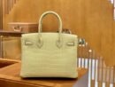 爱马仕 Birkin 30cm 雾面 尼罗鳄鱼皮 奶昔黄 金扣 全手工缝制