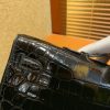 爱马仕 Kelly cut 手包 经典黑 亮面鳄鱼 金扣 31cm