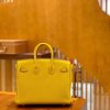 爱马仕 Birkin 25cm Touch 系列 鳄鱼皮拼牛皮 琥珀黄 全手工缝制