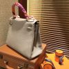 爱马仕 Kelly 凯莉包 风衣灰 德国进口 togo牛皮 手缝蜡线 金扣 28cm