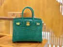 爱马仕 Birkin 30 翡翠绿 金扣 湾鳄 一级皮