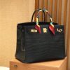 5eb826e9712da4b.jpg 爱马仕 Birkin 铂金包 经典黑 进口一级雾面尼罗鳄鱼皮 蜡线 40cm