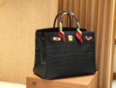 爱马仕 Birkin 铂金包 经典黑 进口一级雾面尼罗鳄鱼皮 蜡线 40cm