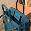 5f22c5fe1305b19.jpg 爱马仕 Birkin铂金包 孔雀绿 德国进口小牛皮 顶级品质全手工缝制 金扣 30cm