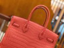 爱马仕 Birkin 铂金包 尼罗鳄鱼皮 唇膏粉 30cm