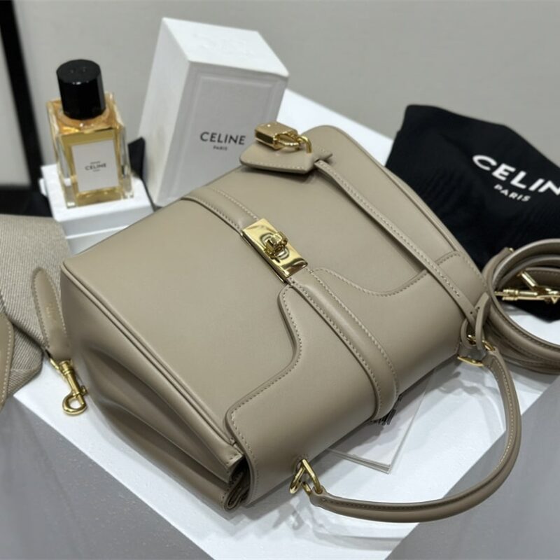 Celine*Cles16系列手袋188003褐色免检版 - Image 7