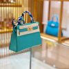 爱马仕 Mini kelly 迷你凯莉 维罗纳绿 仿蜥蜴皮 臻品级别 金扣 19cm