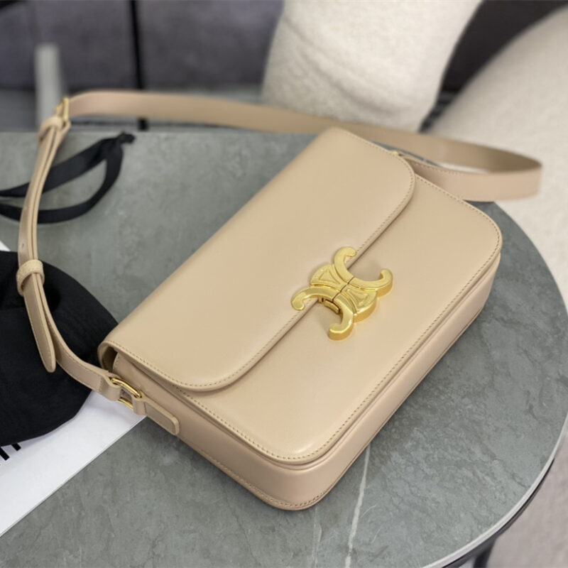 Celine*Triomphe系列手袋187363褐色免检版 - Image 5