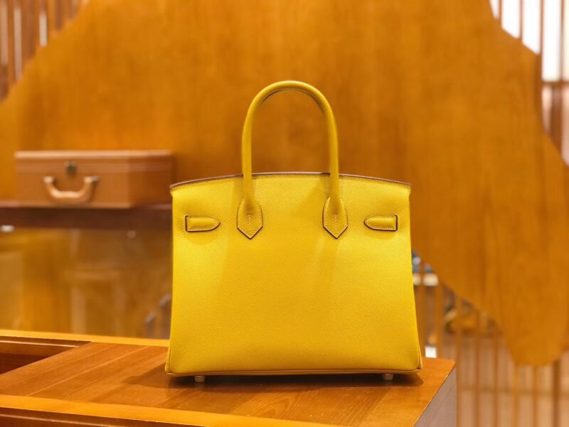 爱马仕 Birkin 30cm 琥珀黄 Epsom掌纹小牛皮 金扣 原版蜜蜡线 顶级手工缝制 - Image 3