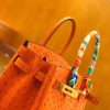 爱马仕 Birkin 30cm 经典橙 鸵鸟皮 全手工缝制