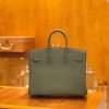 爱马仕 Birkin 25cm 杏仁绿 金扣 掌纹牛皮 全手工缝制