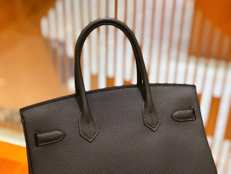 爱马仕 Birkin 30cm 咖啡色 Togo小牛皮 金扣 原版蜜蜡线 顶级手工缝制 - Image 5