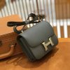 爱马仕 Constance 18cm Epsom牛皮 锡器灰 银扣 全手工缝制 现货