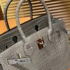 爱马仕 Birkin 30cm 巴黎灰 组合 一级湾鳄 鳄鱼皮 臻品级别