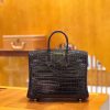 爱马仕 Birkin 25cm 茄子紫 一级尼罗鳄 金扣 原版蜜蜡线 顶级手缝