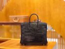 爱马仕 Birkin 25cm 茄子紫 一级尼罗鳄 金扣 原版蜜蜡线 顶级手缝