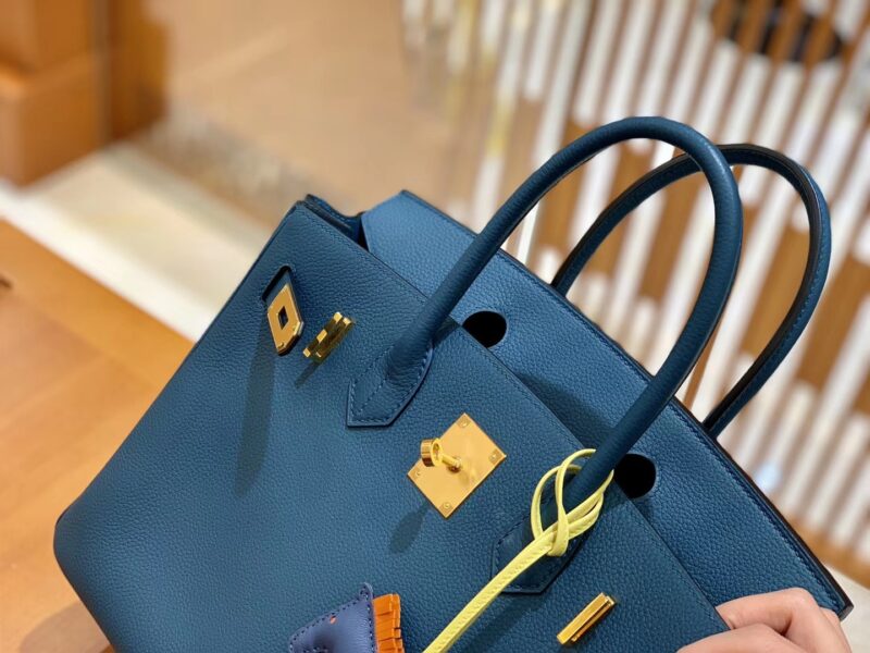 爱马仕 Birkin 30cm 博斯普鲁斯绿 金扣 德国进口togo 牛皮 全手工缝制 - Image 5