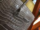 爱马仕 Birkin铂金包 锡器灰 一级皮 尼罗鳄鱼 进口原料 顶级手缝工艺 金扣 35cm
