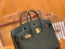 爱马仕 Birkin 铂金包 松林绿 Touch 牛皮拼鳄鱼皮 金扣 25cm