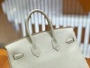 爱马仕 Birkin 25cm 奶昔白 Togo小牛皮 银扣 原版蜜蜡线 顶级手缝