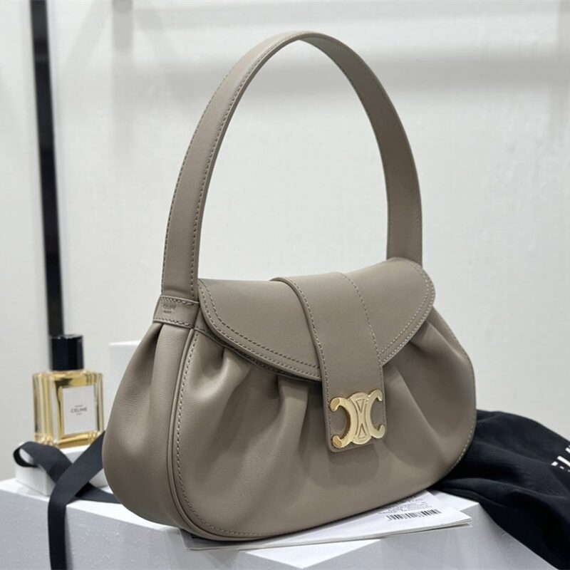 Celine*Polly系列手袋115633褐色免检版 - Image 3