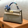 爱马仕 mini Kelly 银河灰 金扣 德国进口掌纹皮 全手工缝制