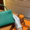 爱马仕 MiniKelly 迷你凯莉 U4丝绒绿 德国掌纹牛皮 原版蜜蜡 全手工缝制 2代 19cm