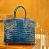 66fb3cee2ce39c3.jpg 爱马仕 Birkin 铂金包 伊滋密尔蓝 一级皮 尼罗鳄鱼皮 臻品级别 金扣 30cm