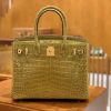 爱马仕 Birkin 30cm 芥末绿 金扣 一级皮 尼罗鳄鱼皮 臻品级别