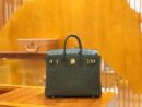 爱马仕 Birkin 25cm 松柏绿 南非KK鸵鸟皮 金扣 原版蜜蜡线 顶级手缝 现货