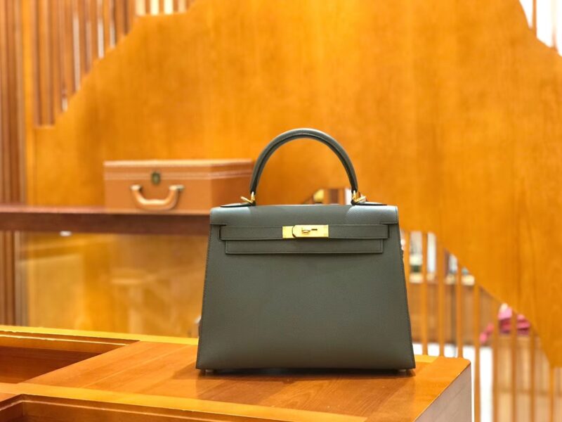 爱马仕 Kelly 28cm 锡器灰 掌纹牛皮 全手工缝制