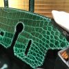 爱马仕 Birkin铂金包 祖母绿 一级皮 湾鳄鱼皮 倒V 进口原料 顶级手缝工艺 30cm