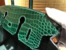 爱马仕 Birkin铂金包 祖母绿 一级皮 湾鳄鱼皮 倒V 进口原料 顶级手缝工艺 30cm
