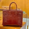爱马仕 Birkin 30cm 板栗棕 蜜糖棕 金扣 一级皮 尼罗鳄鱼皮 臻品级别
