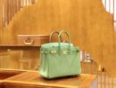 爱马仕 Birkin 25cm 牛油果绿 Epsom小牛皮 金扣 原版蜜蜡线 顶级手缝