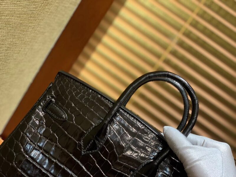 爱马仕 Birkin 25cm 2代19cm 黑色 美洲 尼罗 鳄鱼皮 - Image 3