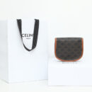 Celine*TriompheCanvas系列Mini袋196702棕免检版