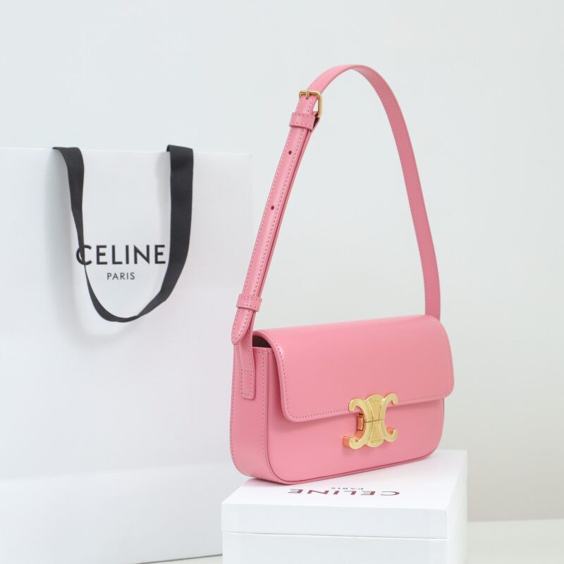 Celine*Triomphe系列手袋194143粉色免检版 - Image 3