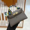 爱马仕 Mini kelly 二代 锡器灰 Epsom 掌纹小牛皮 金扣 原版蜜蜡线 顶级手缝