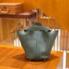 爱马仕 Picotin 18cm 杏仁绿 Togo牛皮 银扣 原版蜜蜡线 顶级手工