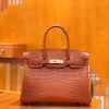 爱马仕 Birkin 30cm 焦糖棕 尼罗鳄鱼皮 金扣 原版蜜蜡线 顶级手缝 现货