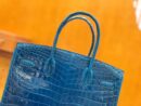 爱马仕 Birkin 30cm 伊兹密尔蓝 一级尼罗鳄 金扣 原版蜜蜡线 顶级手缝