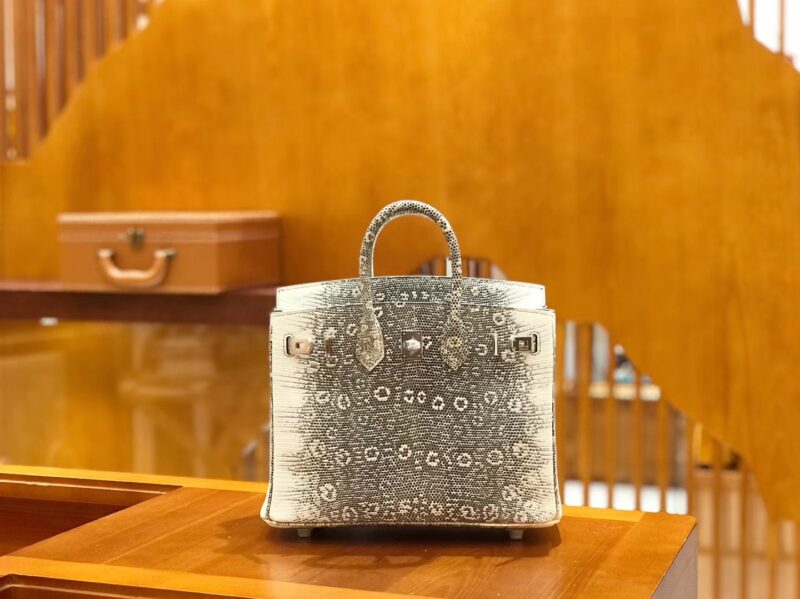 爱马仕 Birkin 25cm 原色 雪花仿蜥蜴皮 全手工缝制 稀有 现货