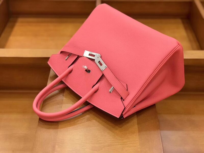 爱马仕 新增现货 birkin 铂金包 唇膏粉 德国进口小牛皮 银扣 30cm - Image 4